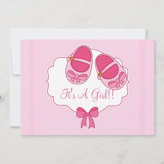 Cute "Mary Janes" Baby Shower Invitation (Front)