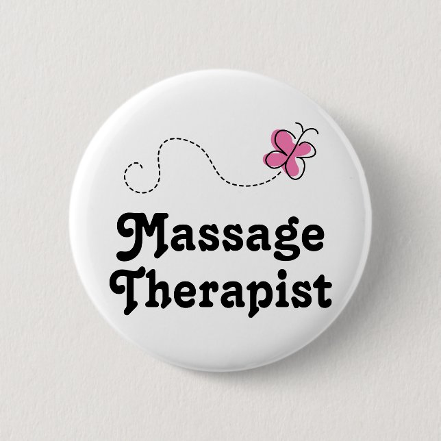 Cute Massage Therapist 6 Cm Round Badge (Front)