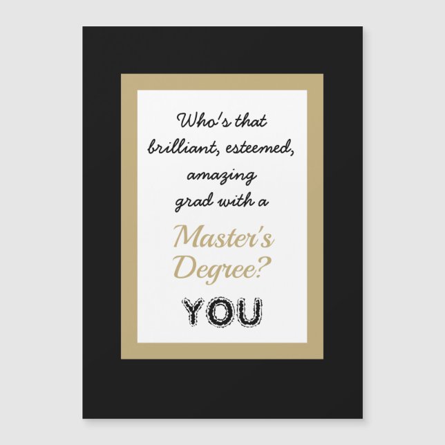 CUTE Master's Degree Magnetic Card (Front)