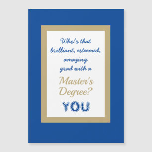 CUTE Master's Degree Magnetic Card