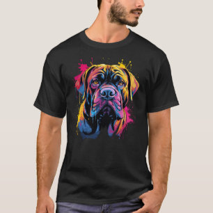 Cute Mastiff Dog on painted Mastiff T-Shirt