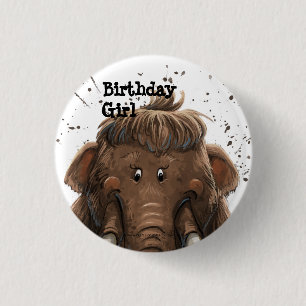 Cute Mastodon 3 Cm Round Badge