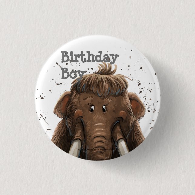 Cute Mastodon 3 Cm Round Badge (Front)