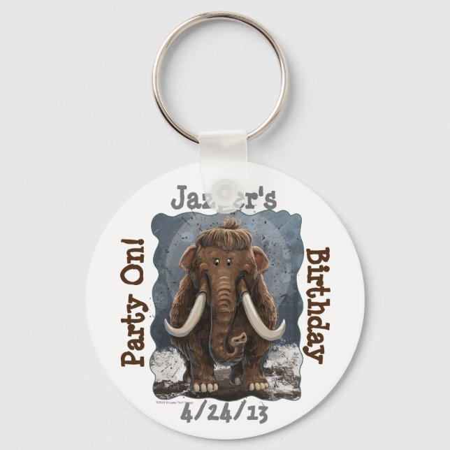 Cute Mastodon Key Ring (Front)