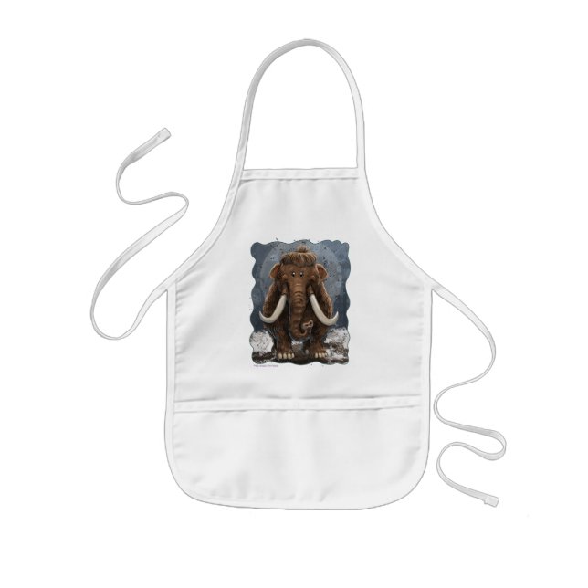 Cute Mastodon Kids Apron (Front)