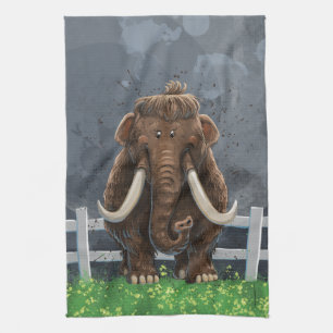 Cute Mastodon Tea Towel