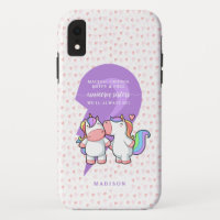 Cute Matching Best Friends Unicorn Quote Monogram