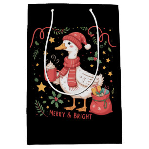 Cute Matching Christmas Goose Funny Family Ducks Medium Gift Bag