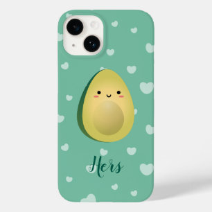 Cute Matching Couple Avocados Funny Lets Avocuddle Case-Mate iPhone 14 Case
