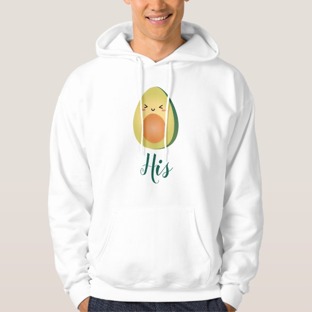 Cute Matching Couple Avocados Funny Lets Avocuddle Hoodie (Front)