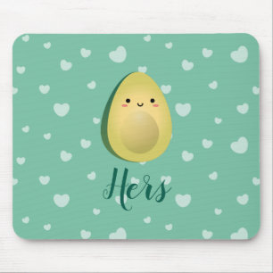 Cute Matching Couple Avocados Funny Lets Avocuddle Mouse Pad