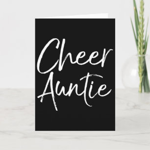 Cute Matching Family Cheerleader Aunt Gift Cheer A Card