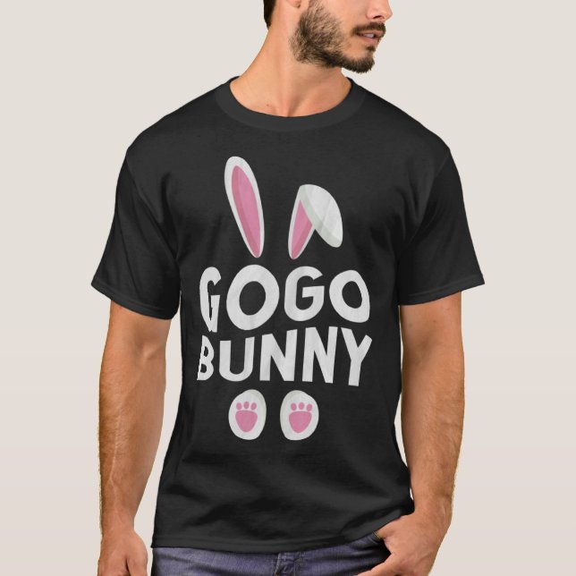 Cute Matching Family Easter Day Gogo Bunny T-Shirt (Front)