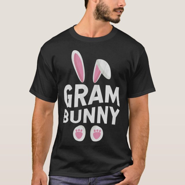 Cute Matching Family Easter Day  Gram Bunny T-Shirt (Front)