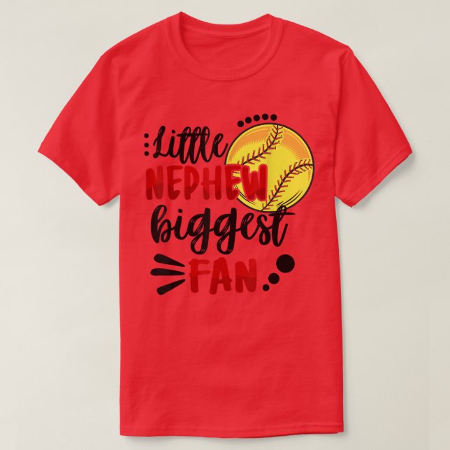 Cute Matching Softball Family Little Nephew Bigges T-Shirt (Design Front)