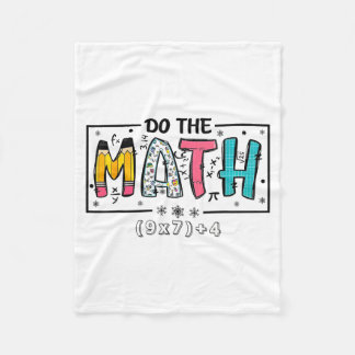 Cute Math 67 Math Teacher Six Fleece Blanket