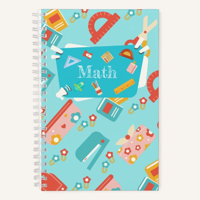 Cute Math Notebook for Kids (Front)