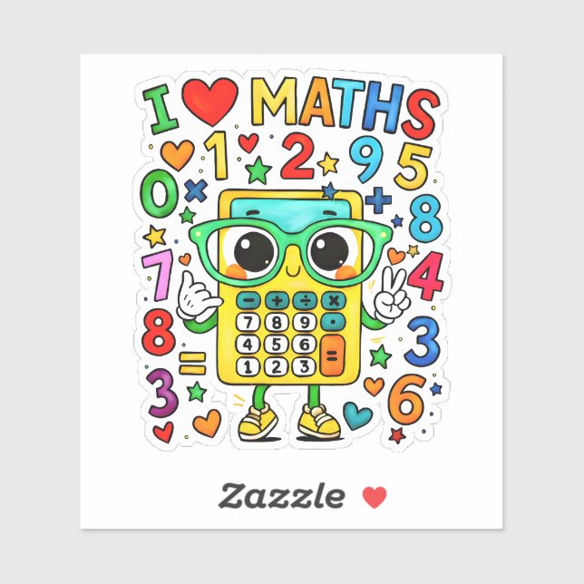 Cute Math Owl Sticker for Kids School Fun (Sheet)