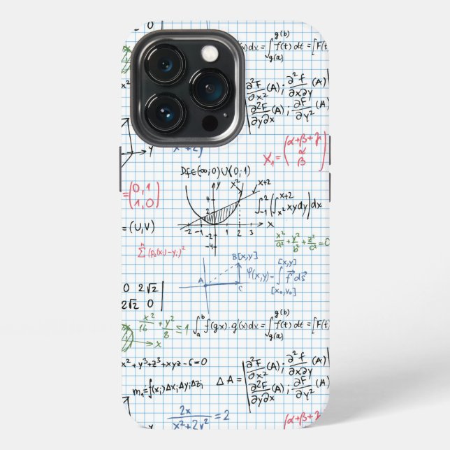 Cute Math Pattern iPhone Case (Back)