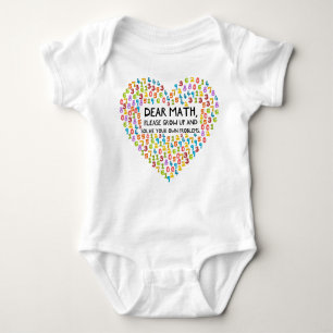Cute Math Student Baby Bodysuit