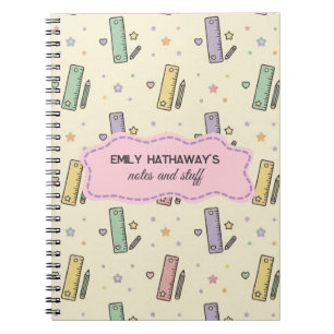 Cute Mathematic Rulers School Notebook Pattern