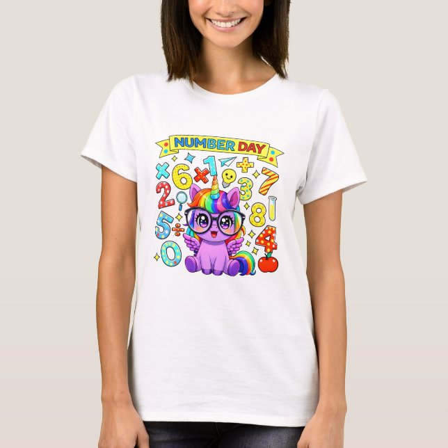 Cute Maths Numbers Elephant Cartoon T Shirt Kids!! (Front)