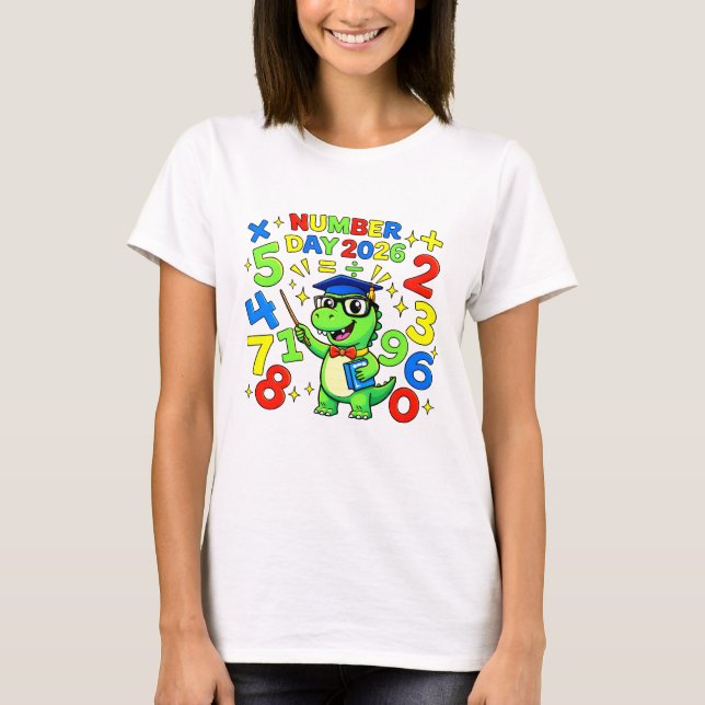 Cute Maths Numbers Frog Number Day T Shirt KidsUK! (Front)