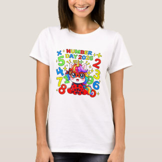 Cute Maths Numbers Ladybird Number Day T Shirt UK