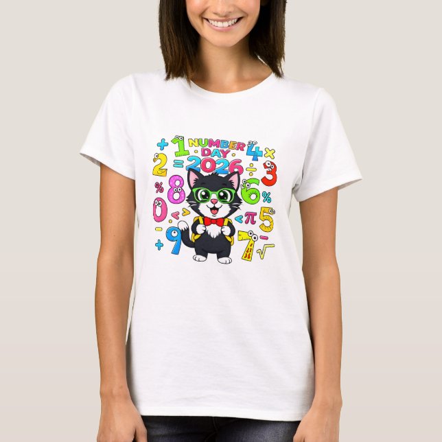 Cute Maths Numbers Panda Cartoon T Shirt KidsUK!!! (Front)