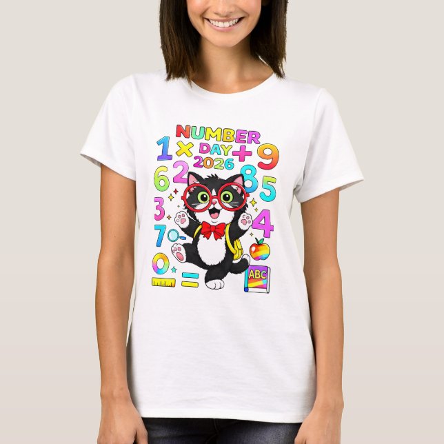 Cute Maths Numbers Panda Number Day T Shirt Kids!! (Front)