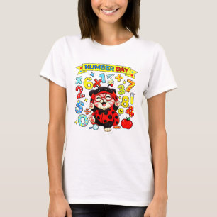 Cute Maths Numbers Santa Cartoon T Shirt Kids UK !