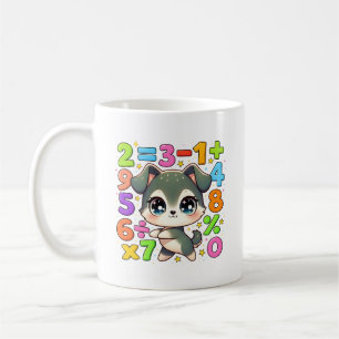 Cute Maths Puppy Numbers Mug for Kids