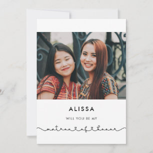 Cute Matron of Honour proposal card