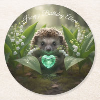Cute May Hedgehog with Emerald Heart