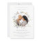 Cute Meadow Floral Wreath Wedding Photo Invite
