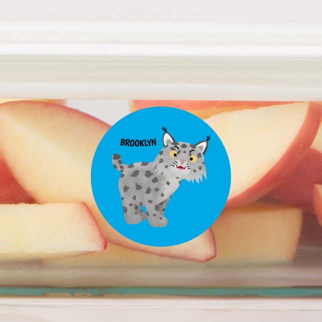 Cute mean bobcat lynx cartoon (Affixed)