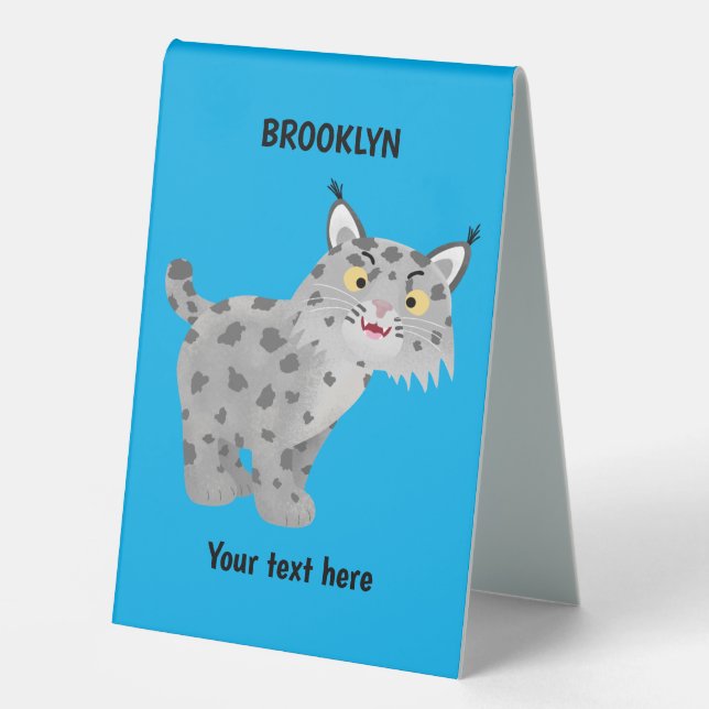 Cute mean bobcat lynx cartoon  (Front)