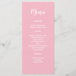 Cute Meant To Bee Pink Wedding Dinner Menu<br><div class="desc">Cute Meant To Bee Pink Wedding Dinner Menu</div>