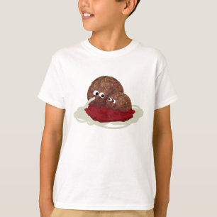 Cute Meatball Eating Spaghetti T-Shirt
