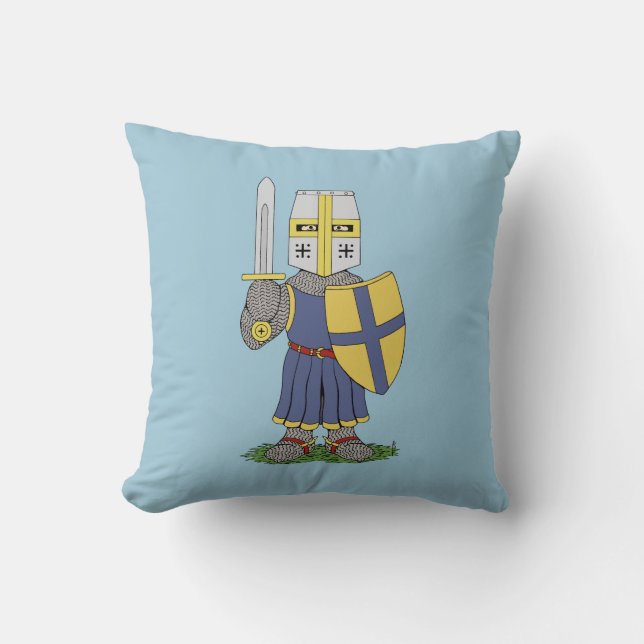 Cute Mediaeval Knight Cushion (Front)
