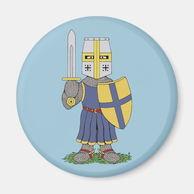 Cute Mediaeval Knight Magnet (Front)