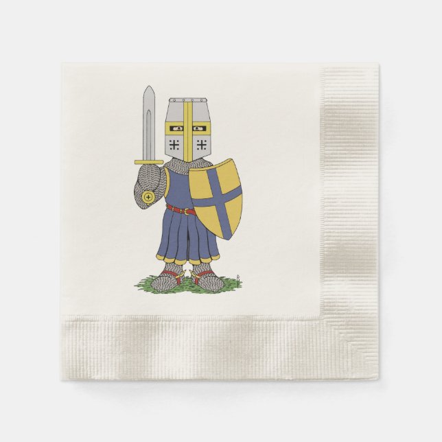 Cute Mediaeval Knight Napkin (Front)