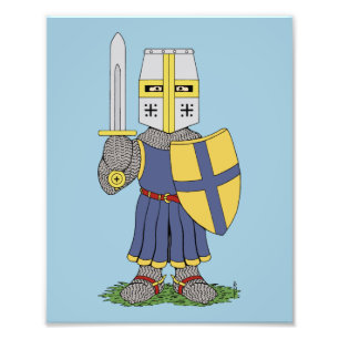 Cute Mediaeval Knight Photo Print