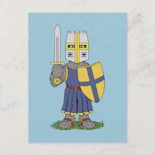 Cute Mediaeval Knight Postcard
