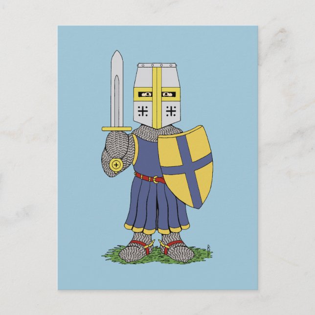 Cute Mediaeval Knight Postcard (Front)