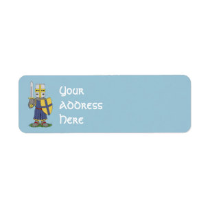 Cute Mediaeval Knight Return Address Label