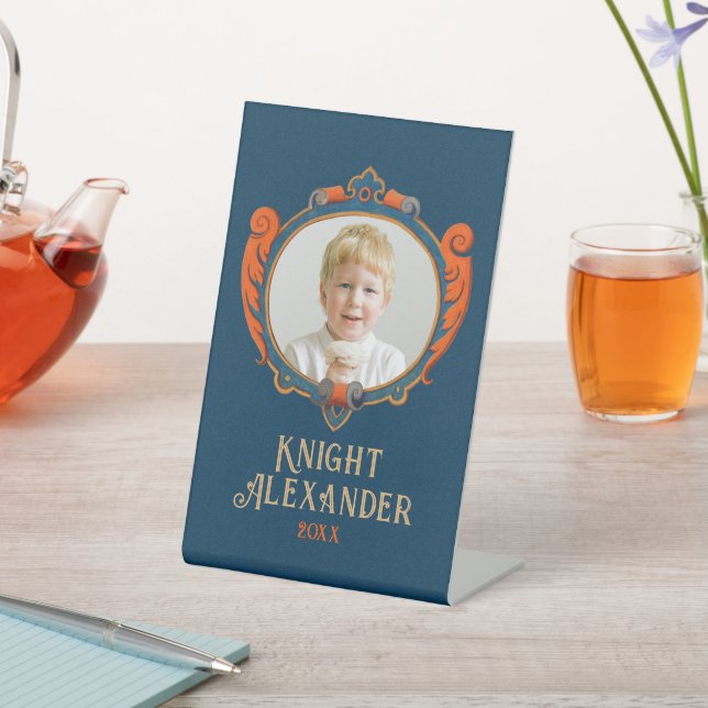  Cute Mediaeval Shield Coat Of Arms Knight Photo  Pedestal Sign (In SItu)