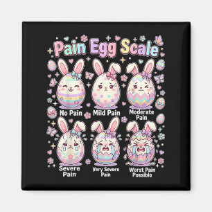 Cute Medical Bunny Egg Easter Nurse Pain Egg Scale Magnet