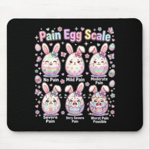 Cute medical bunny egg easter nurse pain egg scale mouse pad