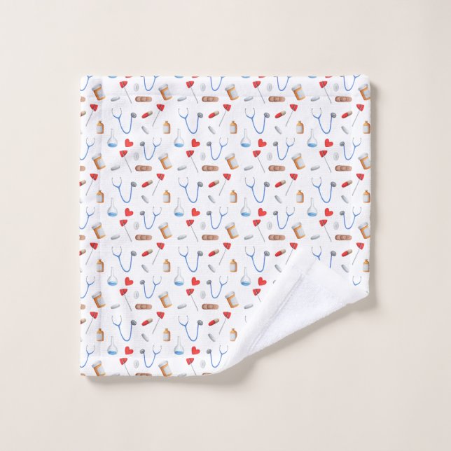 Cute Medical Doctor or Nurse Equipment  Wash Cloth (Wash Cloth)